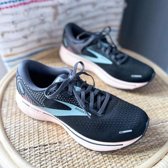 Brooks Shoes Brooks Ghost 4 Black Pearl Peach Roadrunning Sneakers